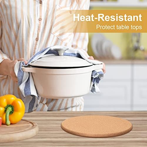Panitay 24 Pcs Cork Trivets 8 Inch Round Bulk Hot Pads Kitchen - Image 4