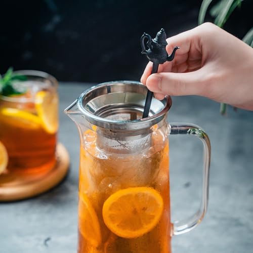 1.5L Fruit Infuser Water Pitcher-In Tea Infuser & Stainless Steel Candle Warmer Base - 500ml, Premium Gift Set for Tea Lovers, Perfect for Brewing and Keeping Tea Warm (1500ml) - Image 5