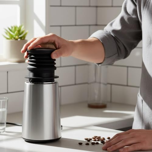 Coffee Grinder Cleaner Bean Canister Bellows Insert With Silicone Shell And Aluminum Cap For Zero Retention And Cleaning Suitable for home coffee trailers seminars office break areas - Image 6