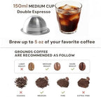 Stainless Steel Reusable Coffee Pods for Nespresso Vertuoline GCA1 and ENV135 Refillable Coffee Capsule Filter Espresso (1 pod, 1 tamper, 150ml/5oz) - Image 4
