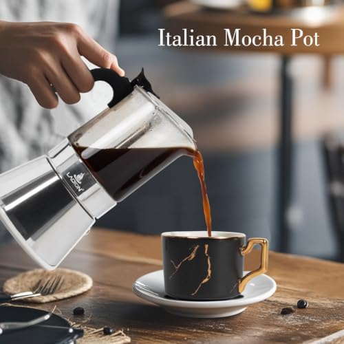 LAOION Stovetop Espresso Maker, 9Cup 360ml Moka Pot, Cuban Coffee Make - Image 6