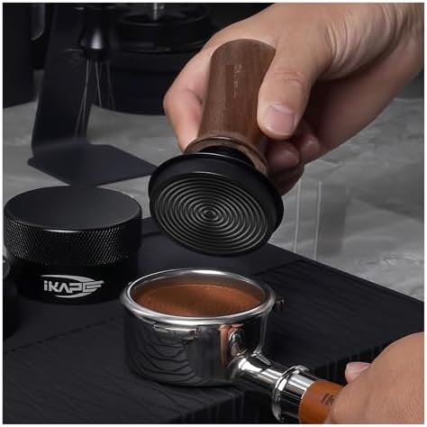 Coffee Wooden Tamper, Espresso Walnut Tamper With Calibrated Spring Loaded Base Fit 51/53.3/58mm(53.3mm) - Image 2