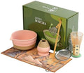 7Pcs Japanese Matcha Whisk Set, Ceramic Matcha Kit with Matcha Bowl,Matcha Whisk, Scoop, Sifter, Whisk Holder Unique Gifts for Matcha Lovers,Gift Box Packaging (Pink) by WelcomeToFEISWU