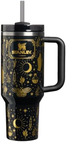 STANLEY Quencher H2.0 Flow State Tumbler, 40 oz, Black Magic by Unknown