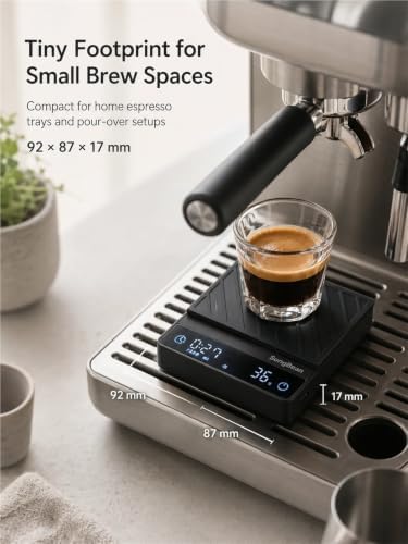 Tiny 3C Coffee Scale with Timer, P Wake Up Function, 0.1g Precision, Compact Design for Espresso & Pour Over, Portable Digital Scale for Small Brew Spaces,(Sale Black) - Image 5