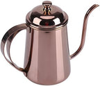 650ML Gooseneck Kettle | Sturdy Stainless Steel Coffee Tea Pour Over Kettle | Managed Flow for Home Brewing/Drip Coffee | Oxidation - & Non - Slip Base (Rose Gold) - Image 2