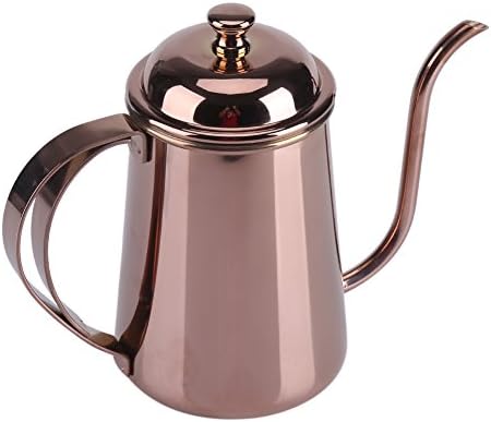 650ML Gooseneck Kettle | Sturdy Stainless Steel Coffee Tea Pour Over Kettle | Managed Flow for Home Brewing/Drip Coffee | Oxidation - & Non - Slip Base (Rose Gold) - Image 2