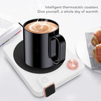 Luocute Coffee Mug Warmer, 9 Temperature Settings Electric Cup Warmer with Auto Shut Off Timer for Desk Coffee Tea Milk Beverage (US Plug 110V) - Image 3