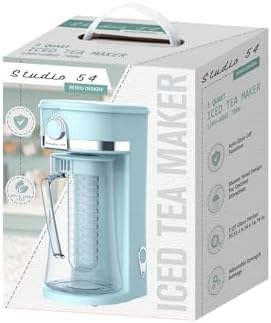 Retro Iced Tea Maker with Infuser, 3QT Glass Pitcher Electric Tea and Coffee Brewer, Adjustable Strength Cold Brew Maker for Iced Coffee, Iced Lattes, Sweet Tea & Fruit Infusions - Image 7