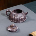 Tea Kettle Retro Purple Clay Pot Original Mineral Purple Mud Lotus Teapot Household Kung Fu Tea Set Ceramic Tea Infuser - Image 7