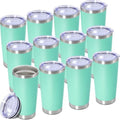 20oz Tumbler Insulated Tumblers Vacuum Coffee Mug with Lid LightBlue 12Pack by Unknown
