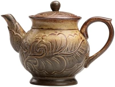 Tea Pots For Loose Tea Ceramic Kung Fu Tea Set Teapot Living Room Household Large Teapot Engraved Retro Hand-held Pot Tea Infuser Pot by Unknown