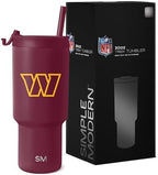 Simple Modern Washington Commanders Tumbler with Flip Lid, Straw 30oz | NFL, 30 Ounces (Pack of 12) by Unknown