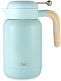 Aura Thermal Coffee Carafe - Vacuum Insulated Stainless Steel Tea Pot & Water Pitcher, Keeps Drinks Hot or Cold, BPA-Free, Beverage Dispenser - 51 oz Blue by Lafeeca