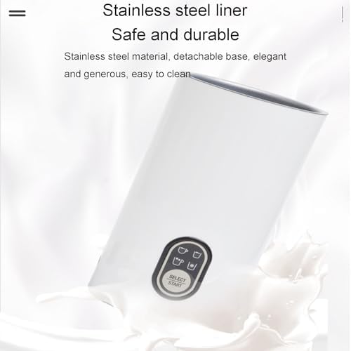 Milk Foam Machine, Magnetic Drive, Efficient Whipping, 304 Stainless Steel Inner Tank, 360-degree Rotating Base, Three-dimensional Vortex Foaming, Enjoy Fine Milk Foam with Ease - Image 5