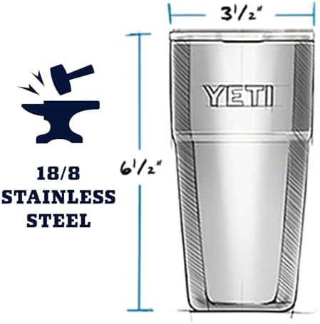 YETI Rambler Stackable Pint, Vacuum Insulated, Stainless Steel with MagSlider Lid - Image 3