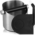 UPKOCH Stainless Steel Coffee Knock Box Set with Anti Slip Mat and Brush by UPKOCH