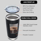 20oz Tumbler with Lid Stainless Steel Tumblers Insulated Mug Black 12P - Image 3