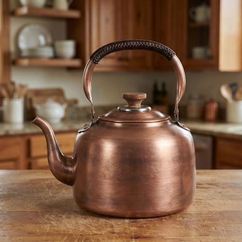 Tea Kettle Stovetop Whistling Copper Tea Pot for Stove 3.5QT Teapot Kettle by Unknown