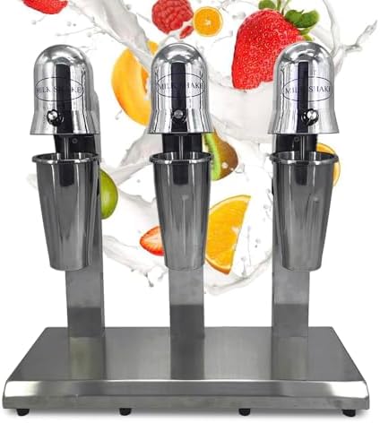 3 Head Electric Milk Shake Machine, 110V 18000RMP Powerful Electric Tea Drink Mix Milkshake Mixer with 3 x 800ml Cup, Milk Frother Mixer for Milk Drink Tea Juice - Image 3