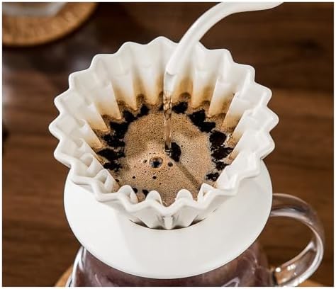 1pc Ceramic Coffee Filter Dripper, Cupcake Pour Over, Permanent Hand Brewed Cup Accessory(Coffee Filter) - Image 3