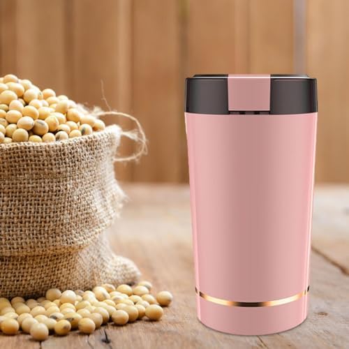 Coffee Grinder Electric Coffee Bean Grinder Mill Spice Grinder Stainless Espresso Grinder Conical Burr Cordless Food Grade for Grinding, Pink - Image 7