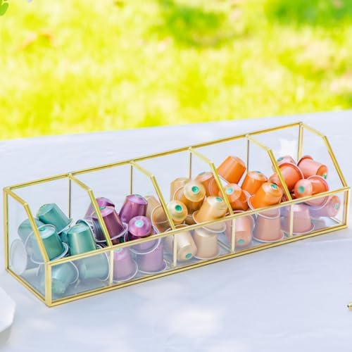 NCYP Glass Tea Bags Organizer, 14.5 x 3.6 x 3.6 Inches - Image 3