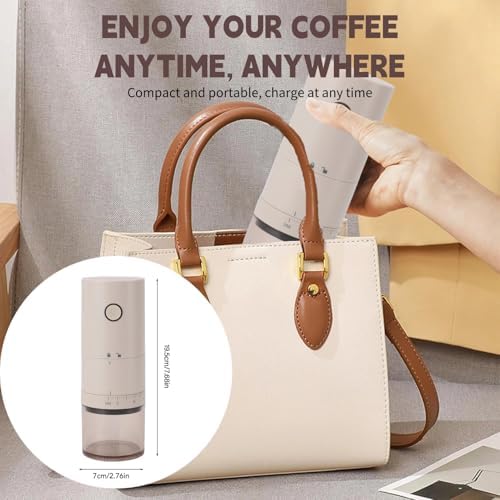 Portable Electric Conical Burr Coffee Grinder, Rechargeable Bean Mills, 38 Adjustable Grind Settings, Compact Travel Grinder for Espresso, Cold Brew, Pour Over - Image 5