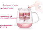 Japanese Cast Iron Tetsubin Teapot Glass Teapot 600ml with Heat Resistant Stainless Steel Infuser - Image 3