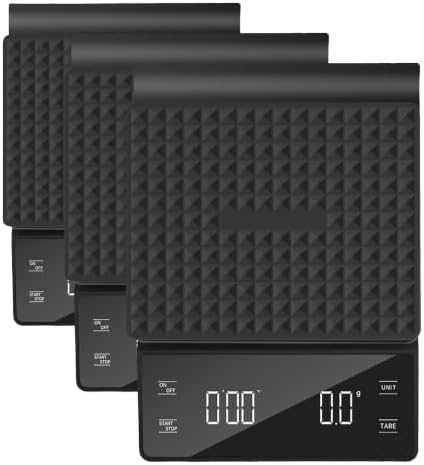 NKOVE Coffee Scale with Timer, 0.1g High Precision Espresso Scale 3kg (Pack of 3) by Nkove