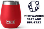 YETI Rambler 10 oz Wine Tumbler, Vacuum Insulated, Stainless Steel with MagSlider Lid, Rescue Red - Image 4