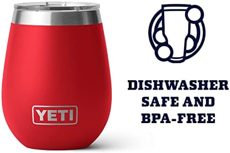 YETI Rambler 10 oz Wine Tumbler, Vacuum Insulated, Stainless Steel with MagSlider Lid, Rescue Red - Image 4