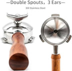 NEOUZA 58mm Three Ears Portafilter for Espresso Coffee Machine Compatible with EGF03 Breville Sage Barista Max,Double Spouts,Non-pressurized Basket,Basket Removal Tool - Image 4