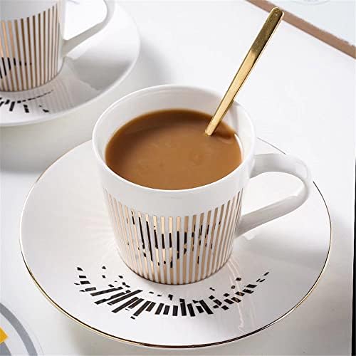 Horse Mirror Cup and Saucer Creative Luxury Art Mirage Inverted Image Cup Golden Inlay Porcelain Teacup Saucer for Cappuccino,milks,espresso,tea,coffee|Cute Pretty Gifts - Image 2