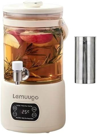 3L Glass Electric Tea Kettle with Infuser, Temperature Control, Tea Maker by lemuugo