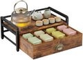 IBUYKE Tea Bag Organizer,Tea Box with Drawer,Brown TCJ004H by IBUYKE