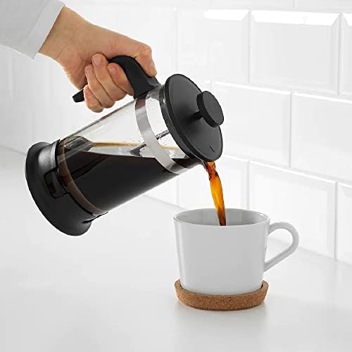 I-K-E-A UPPHETTA French Press Coffee Maker, Glass/Stainless Steel 34 oz, Black - Image 4
