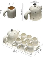 Water Pitcher Ceramic Cold Kettle Set, Household Living Room Water Cup, Ceramic teapot, Tea Cup, Cold Kettle, high Temperature Resistant Water Jug - Image 2
