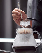 MELODRIP Pour Over Coffee Tool for Cleaner and Sweeter Brewing (Matte Grey Handle and Clear Dish) - Image 3