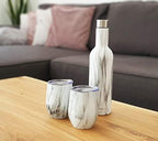 CHILLOUT LIFE 12 oz Stainless Steel Wine Tumblers 2 Pack & 1 Insulated Wine Bottle - Double Wall Vacuum Insulated Wine Glasses Cups with Lids and Straws Set Keeping Cold & Hot Gift Set - Image 5