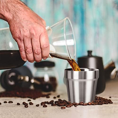 Beasea Stainless Steel Cups 6 oz, 8 Pack Small Bulk Stainless Steel Tumbler Stackable Insulated Mini Cups for Drinking Double Wall Metal Glasses Tin Cups for Home Restaurant Office Party Camping - Image 6