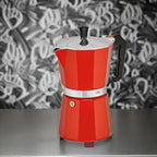Cilio Classico Stovetop Espresso Maker, 15 Ounce, Red - Image 3