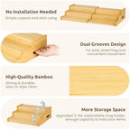 3-Tier Expandable Bamboo Mug Holder for Countertop Coffee Cup Holder Display Mug Organizer Mug Rack for Coffee Bar Organizer Mug Shelf for Cabinet for Kitchen, Home, No Assembly - Image 4