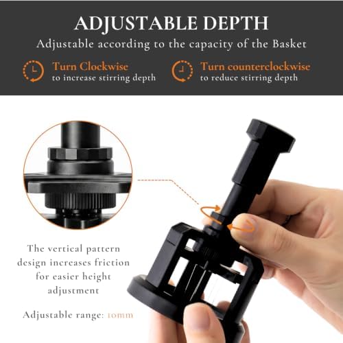 Vandroop Rotary WDT Tool 58mm - Semi-Automatic Espresso Needle Distributor - Image 5