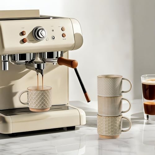 GBhome 6 OZ Coffee Mugs with Saucer and Stand, Ceramic Espresso Coffee Cup - Image 5