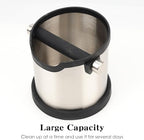 Coffee Tapping Box, Stainless Steel Espresso Floor Container, Waste Coffee Bucket, Barista, And Anti Slip Base Coffee Tools (Silver) - Image 3