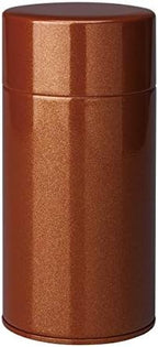 Tokyo Matcha Selection - Azuma-nuri Steel Tea Caddy can - 2 Size - 3 coior - for Tea Leaf [Standard Ship by SAL: NO Tracking Number & Insurance] (Red, L) by Tokyo+Matcha+Selection