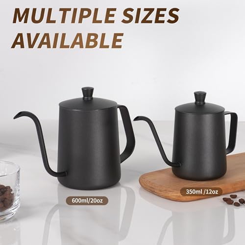 Gooseneck Pour Over Kettle 20oz (600ml), 304 Stainless Steel - Image 4