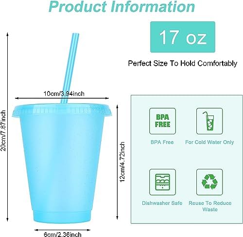 24 Pcs Plastic Tumblers with Lids and Straws, Reusable Cups with Lids Plastic Colorful Cups for Party Birthday, Iced Coffee Cup Travel Mug Cold Drink Tumblers Bulk (16 oz, Multi Colors) - Image 4