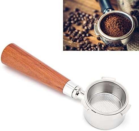 Bottomless Portafilter Coffee Machine Handle, Stainless Steel Filter Holder Basket Replacement Tool, Ergonomic Wooden Handle for Espresso Extraction, Barista Accessory for Home and (54mm rosewood) - Image 7